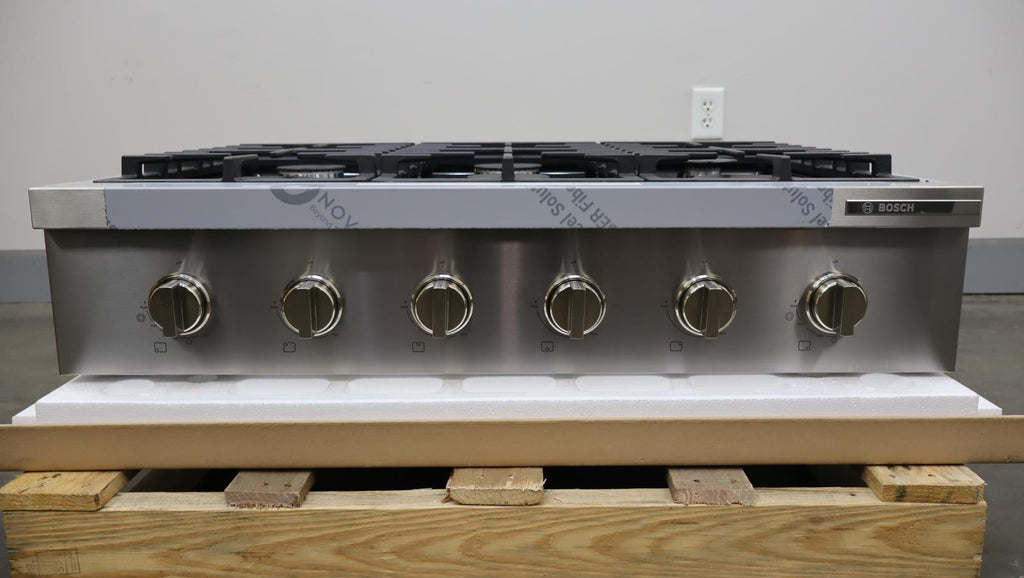 Bosch 800 Series 36" 6 Sealed Burners Gas Slide-In Stainless Rangetop RGM8658UC
