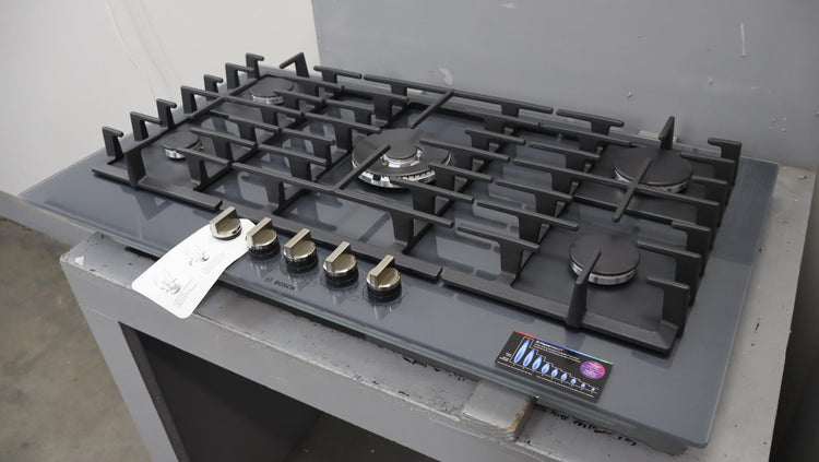 Bosch Benchmark Series 36" Gray Tempered Glass Surface Gas Cooktop NGMP677UC