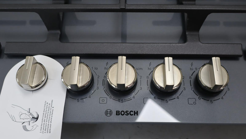 Bosch Benchmark Series 36" Gray Tempered Glass Surface Gas Cooktop NGMP677UC