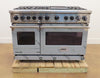 Viking 7 Series VDR74826GSS 48" Freestanding Professional Dual Fuel Range Pics