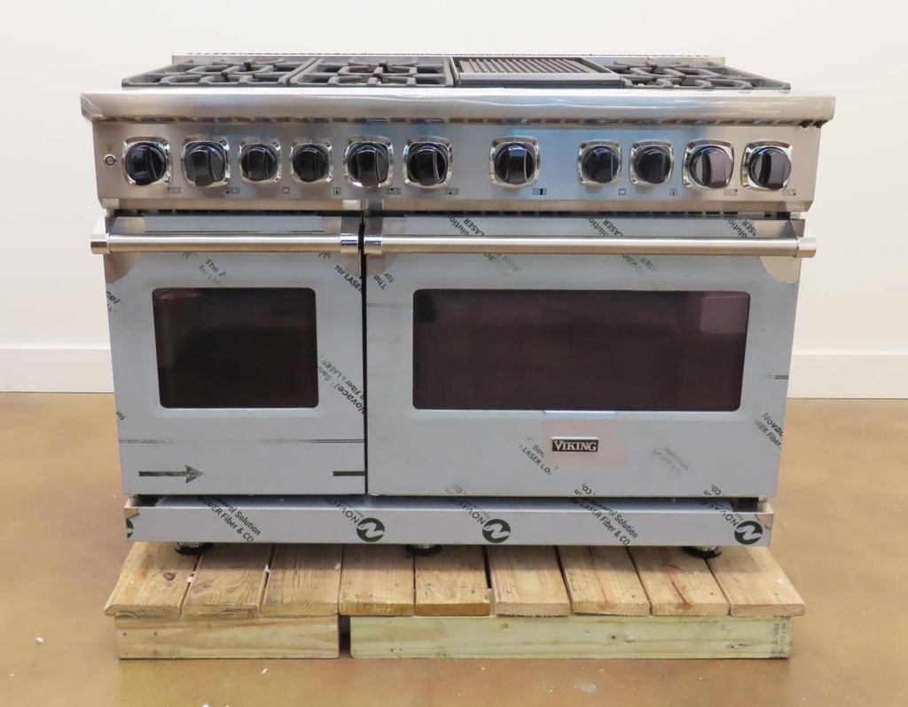 Viking 7 Series VDR74826GSS 48" Freestanding Professional Dual Fuel Range Pics