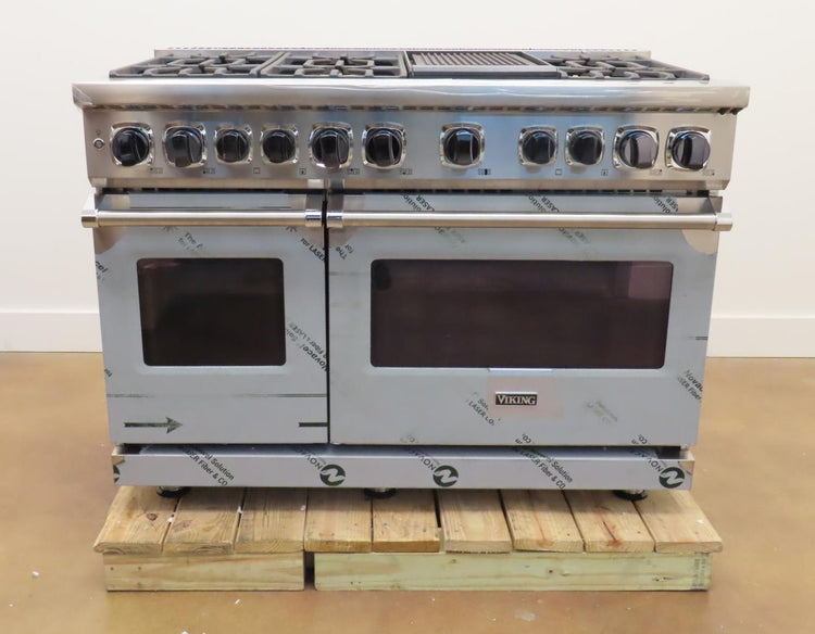 Viking 7 Series VDR74826GSS 48" Freestanding Professional Dual Fuel Range Pics