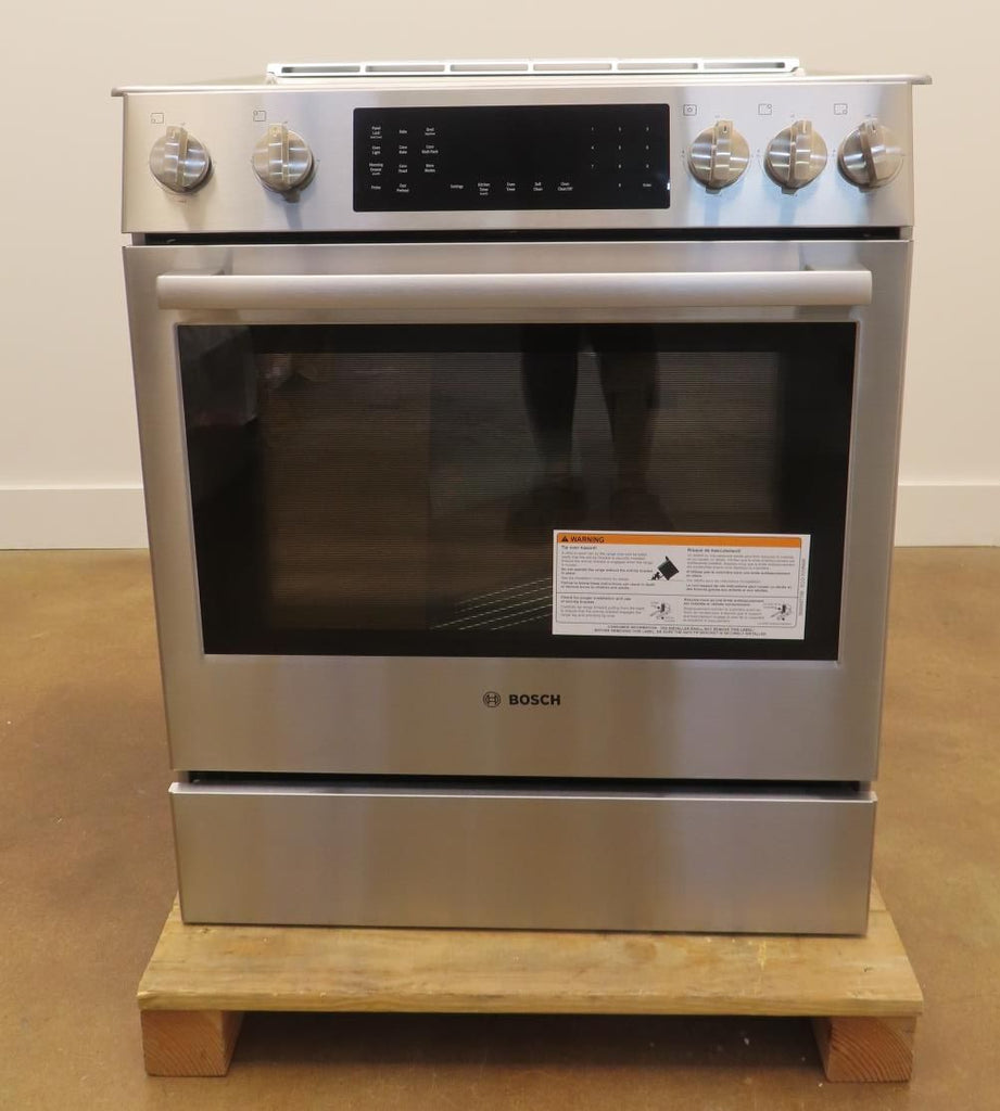 Bosch 800 Series HDI8056U 30" Slide-In Dual Fuel Stainless Steel Range Images