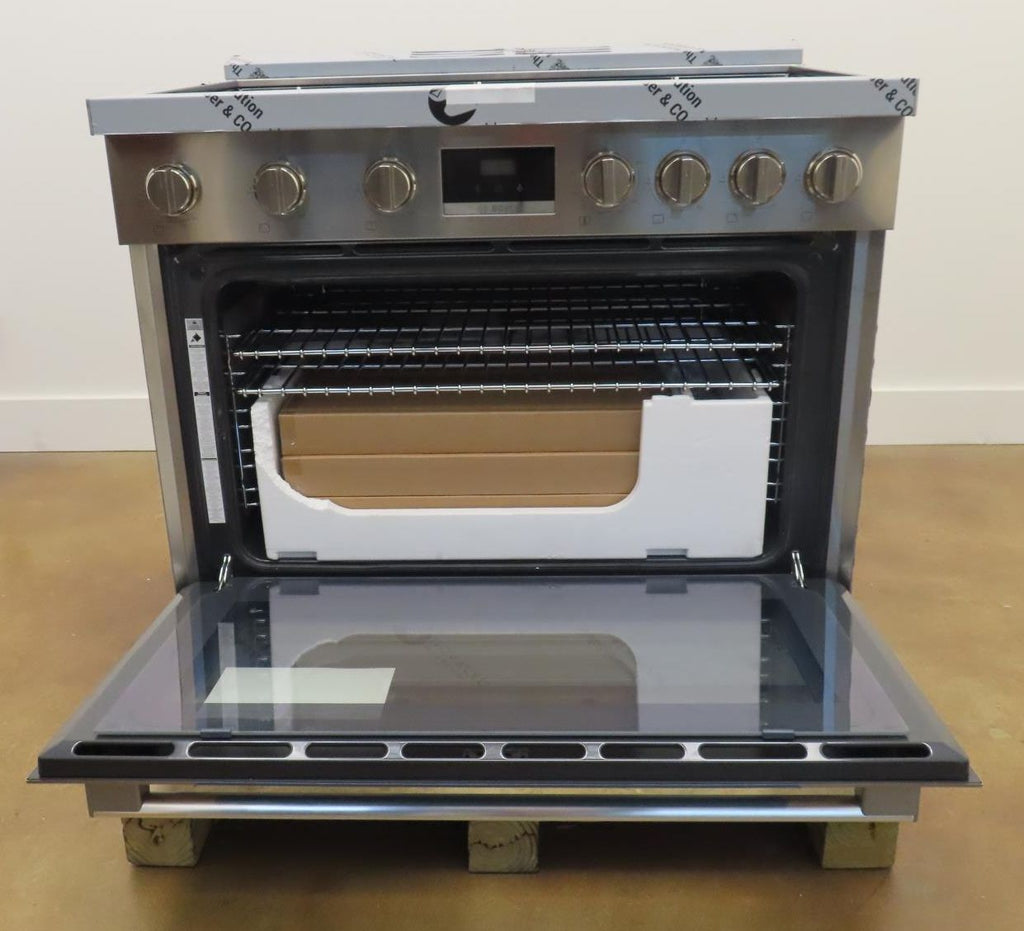 Bosch 800 Series HGS8655UC 36" Stainless Gas Range with 6 Sealed Burners