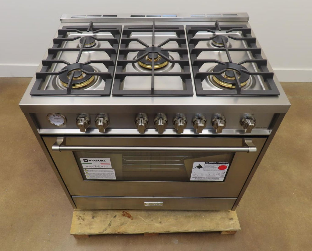 Verona VDFSGG365SS 36" Designer Series Stainless Steel Gas Range