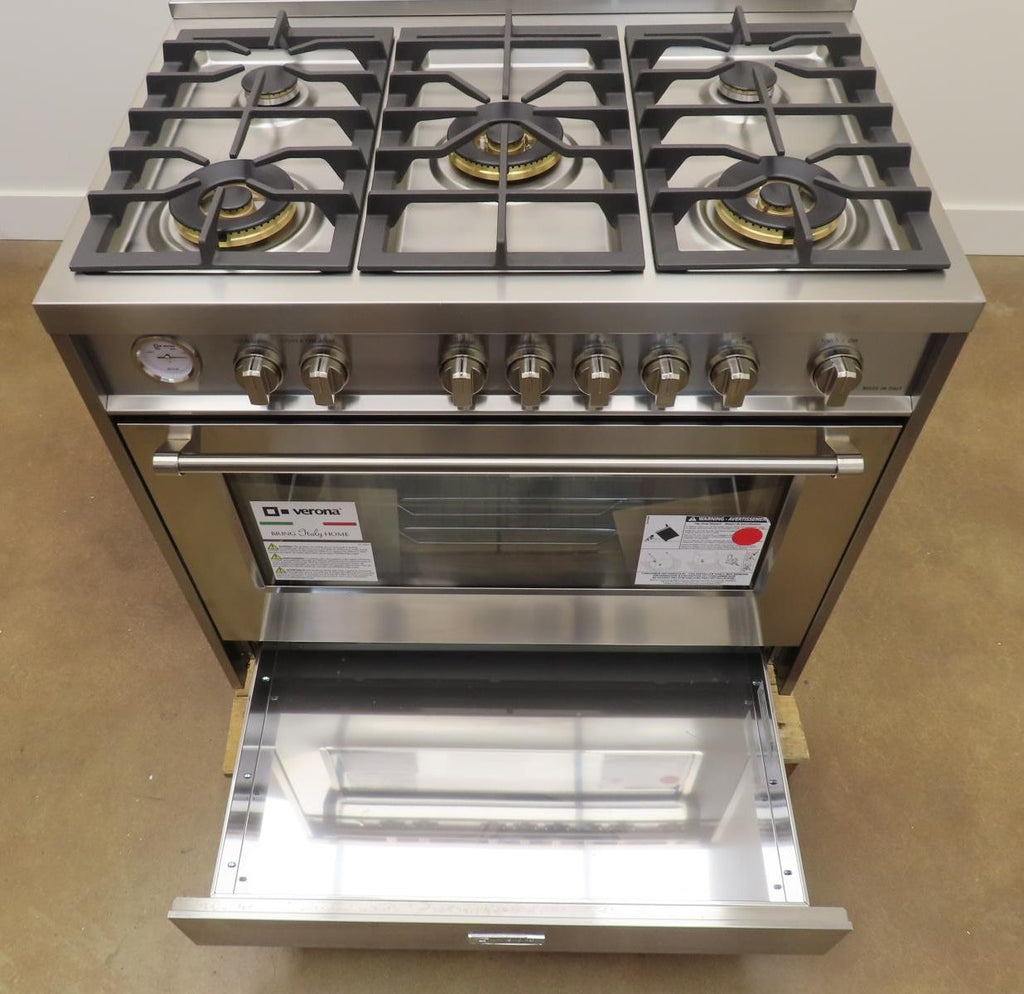 Verona VDFSGG365SS 36" Designer Series Stainless Steel Gas Range