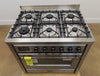 Ilve Majestic II Collection UM096DNS3SSB 36 Inch Freestanding Dual Fuel Range