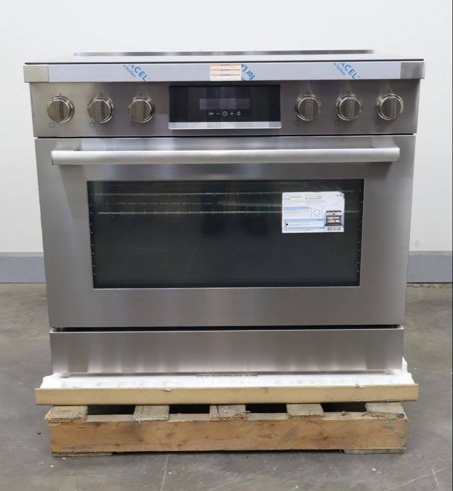 Bosch 36" Slide-In 800 Series 3.7 cu.ft 5 Elements Induction Range HIS8655U