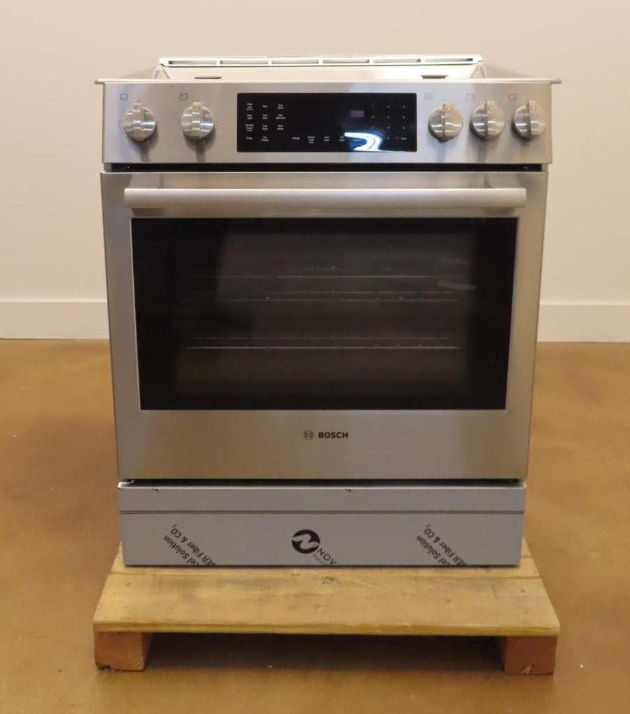 Bosch 800 Series HDI8056U 30" Slide-In Dual Fuel Stainless Steel Range Images