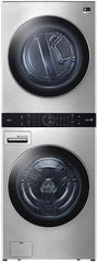LG Studio WashTower 5.0 Cu. Ft. Washer, 7.4 Cu. Ft. Dryer Noble Steel Stack Laundry