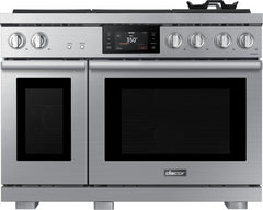 Dacor® Transitional 48" Silver Stainless Pro Style Dual Fuel Natural Gas/Liquid Propane Range