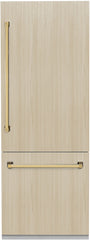 ZLINE Autograph Edition 30 in. 16.1 Cu. Ft. Panel Ready Built In Counter Depth Bottom Freezer Refrigerator