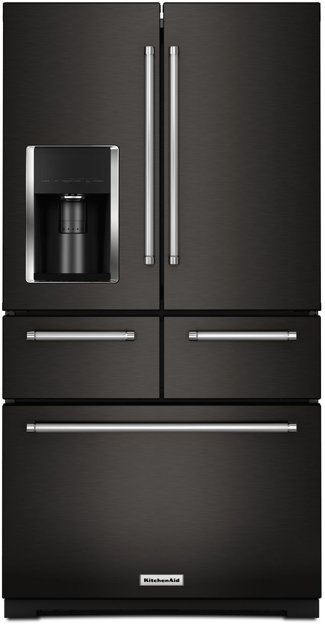 KitchenAid® 25.8 Cu. Ft. Black Stainless Steel with PrintShield Finish French Door Refrigerator