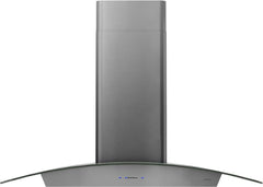 Zephyr Core Collection Ravenna 30" Black Stainless Steel with Smoke-Gray Glass Wall Mounted Range Hood