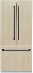 ZLINE Autograph Edition 36 in. 19.6 Cu. Ft. Panel Ready Built In Counter Depth French Door Refrigerator