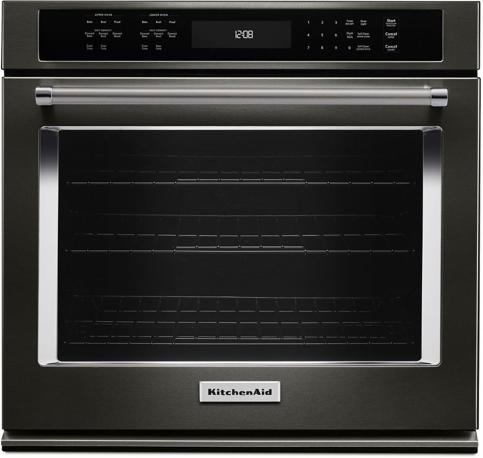 KitchenAid® 30" Black Stainless Steel with PrintShield Finish Electric Built In Single Oven