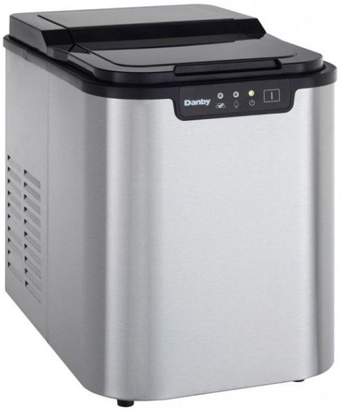 Danby® 25 lb. Black and Stainless Steel Ice Maker