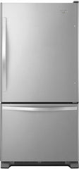 Whirlpool® Gold® 33 in. 22.1 Cu. Ft. Stainless Steel Bottom Freezer Refrigerator