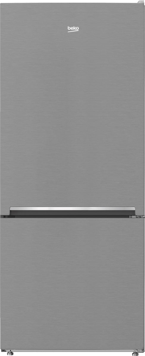 Beko 28 in. 14.0 Cu. Ft. Fingerprint-Free Stainless Steel Counter Depth Bottom Freezer Refrigerator