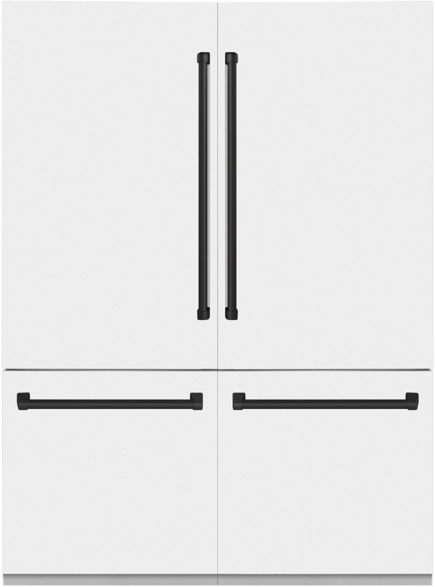 ZLINE Autograph Edition 60 In. 32.2 Cu. Ft. White Matte Built In French Door Refrigerator