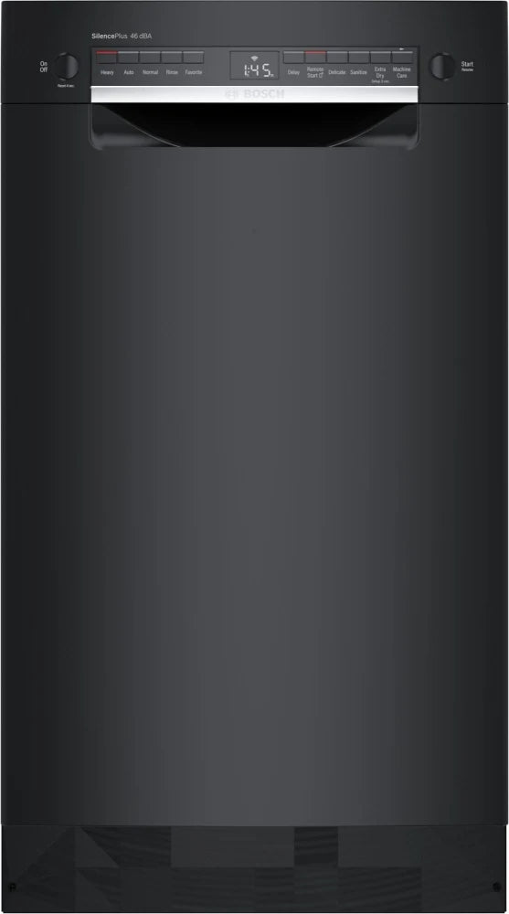 Bosch® 300 Series 18" Black Front Control Built In Dishwasher
