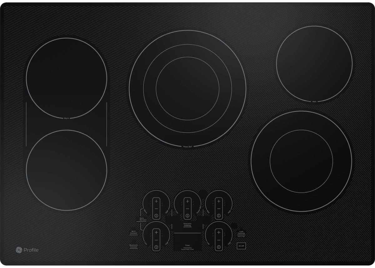 GE Profile 30" Black Built-In Electric Cooktop