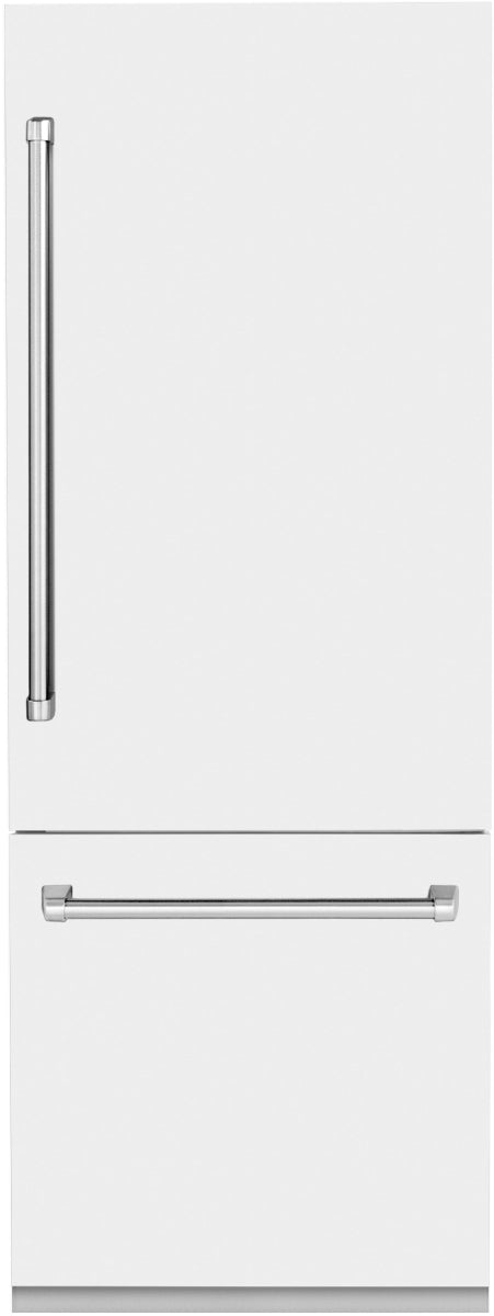 ZLINE 30 in. 16.1 Cu. Ft. White Matte Built In Bottom Freezer Refrigerator