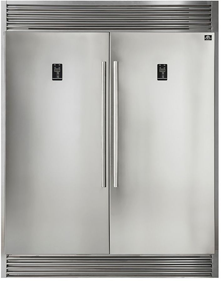 FORNO® Alta Qualita 27.6 Cu. Ft. Stainless Steel Side-by-Side Refrigerator