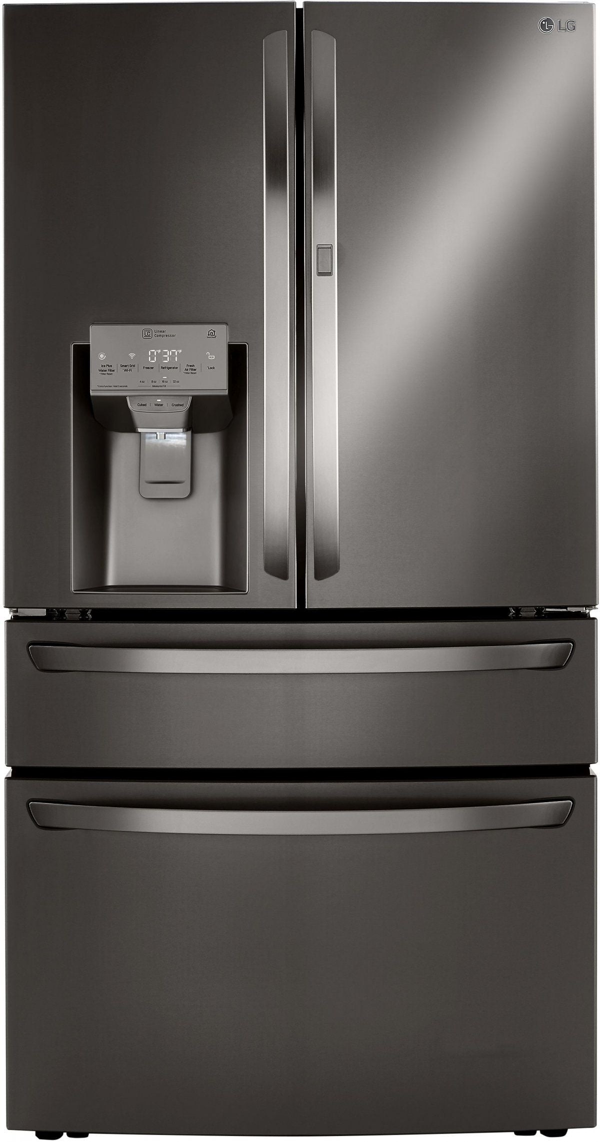 LG 29.5 Cu. Ft. PrintProof Black Stainless Steel Smart Wi-Fi Enabled French Door Refrigerator