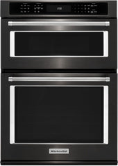 KitchenAid® 27" Black Stainless Steel with PrintShield Finish Electric Built In Oven/Microwave Combo