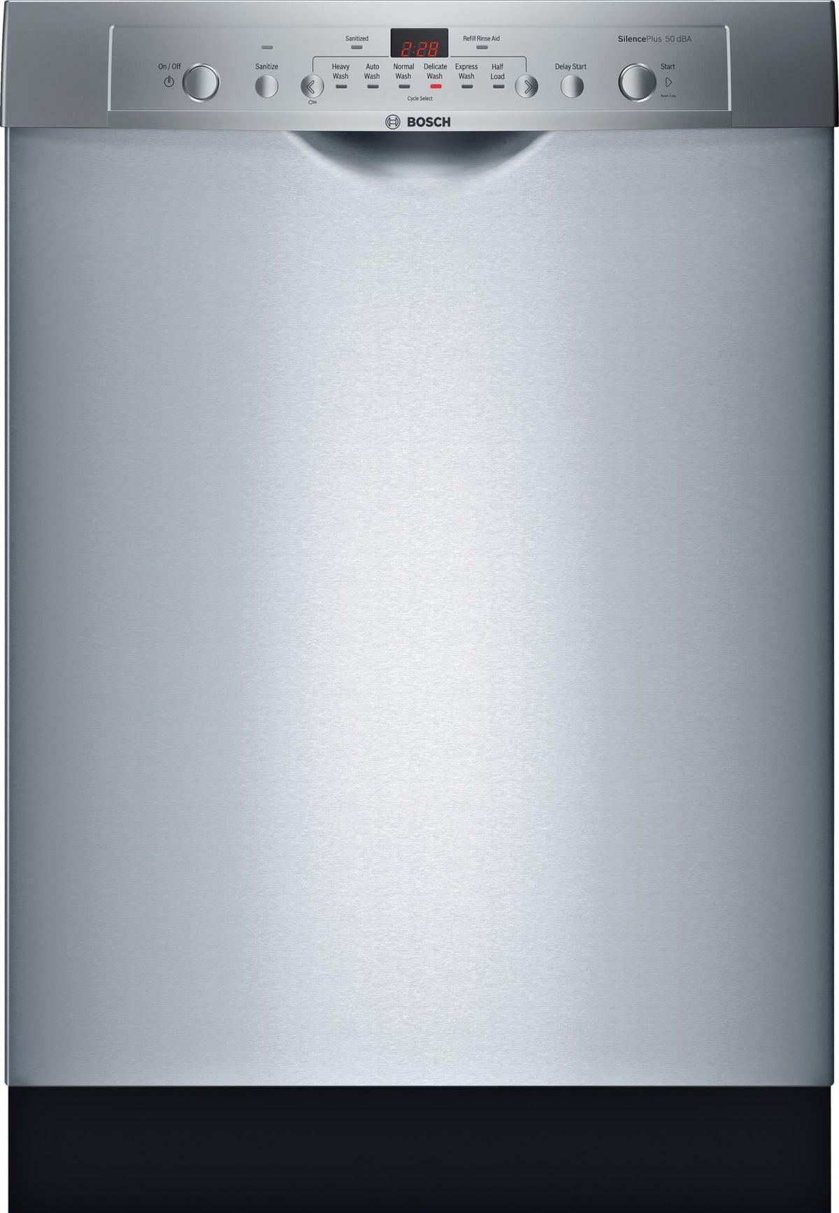 Bosch® Ascenta® Series 24" Stainless Steel Front Control Built In Dishwasher