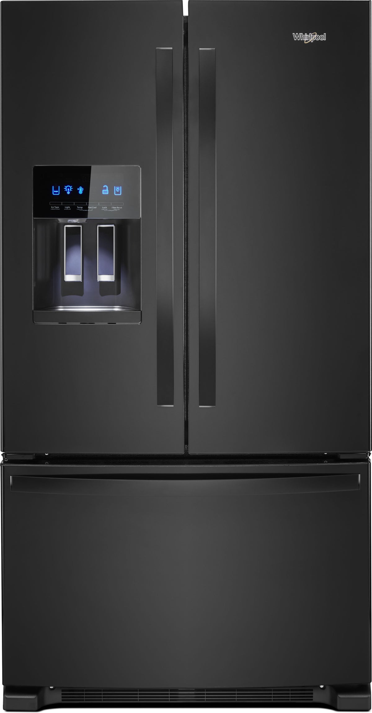Whirlpool® 24.7 Cu. Ft. Black Freestanding French Door Refrigerator