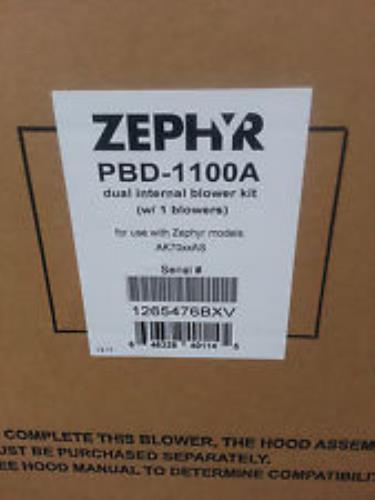 zephyr 10" Round Ducting 1100 CFM Dual Internal Blower PBD1100A