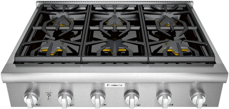 Thermador Professional Series 36" 6 Star Burner Stainless Gas Rangetop PCG366W