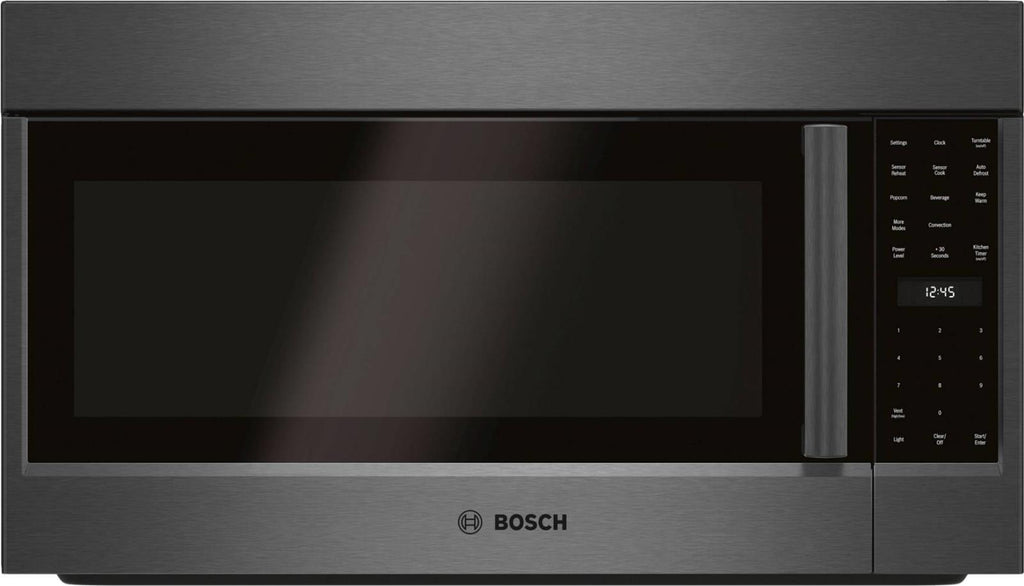 Bosch 800 Series 30" LED Black Stainless Over the Range Microwave HMV8044U
