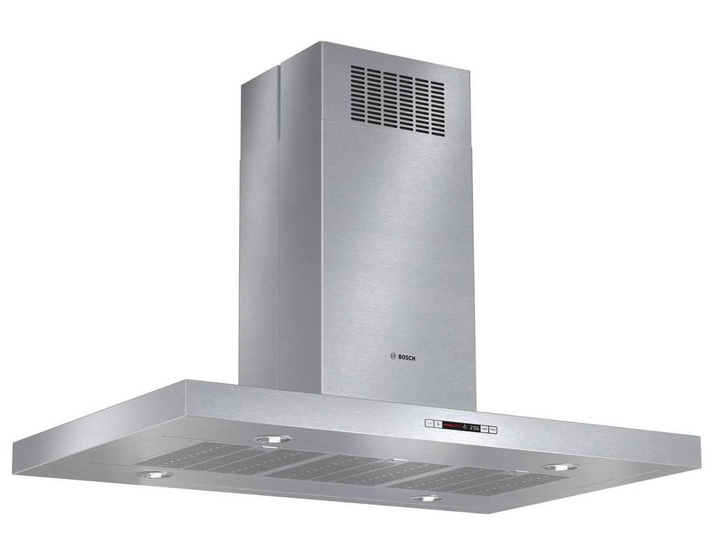 Bosch 800 Series 42" 4-Speed 600 CFM Blower Island Chimney Range Hood HIB82651UC