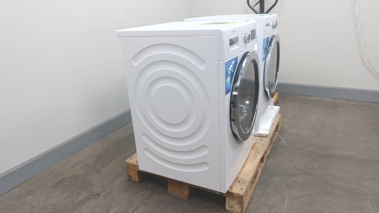 Bosch White 800 Series Front Load Washer+Dryer Set WAW285H2UC / WTG865H4UC