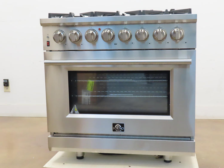 Forno Pro-Style FFSGS612536 36" Professional Dual Fuel Range LP Stainless Steel